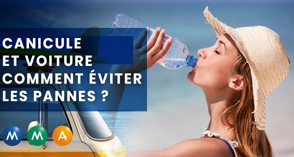Canicule et voiture panne MMA visuel qui illustre